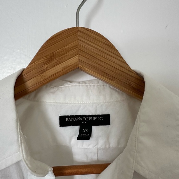 Banana republic white oversized cotton button down, size: XS - Picture 2 of 4